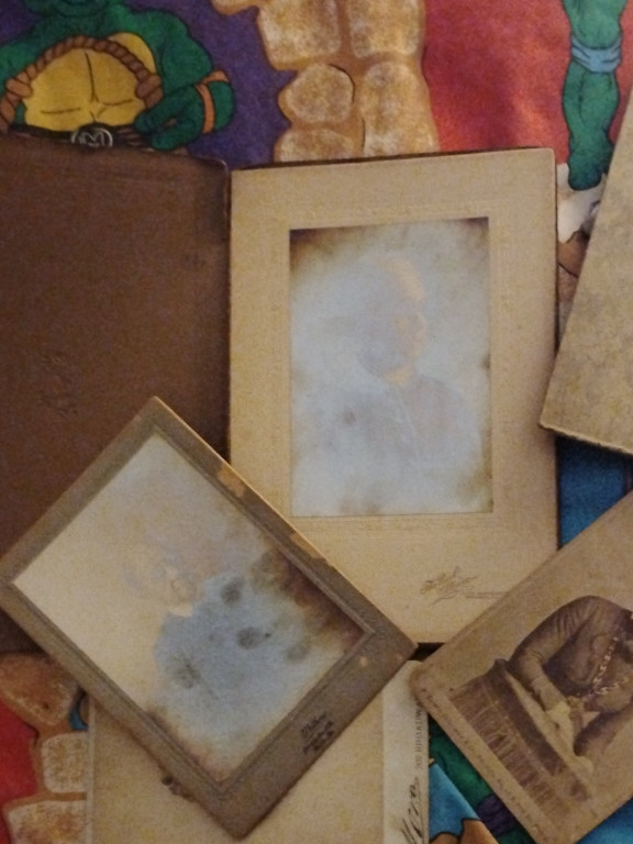 Collection of vintage photograph frames with photographs of sisters from 1910