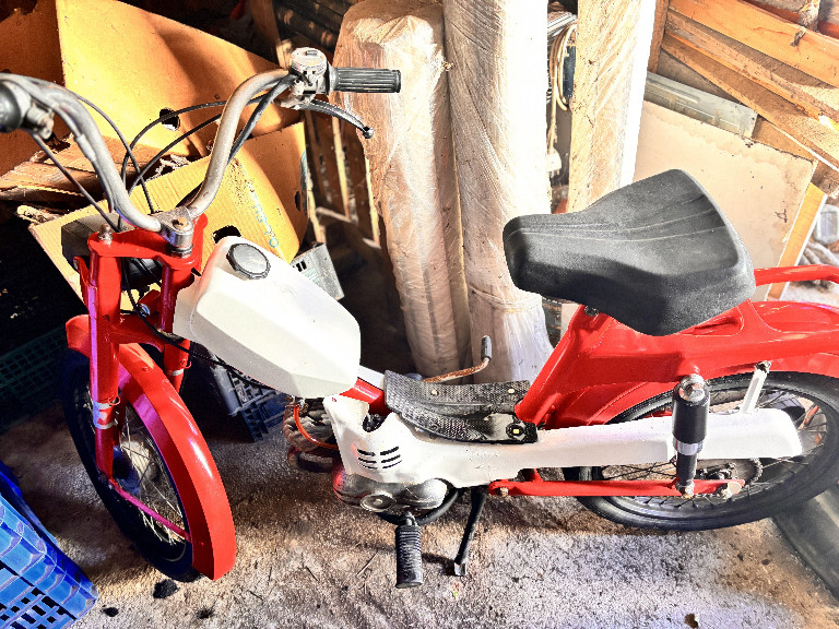 Ciclomotore Malaguti Dribbling in metallo rosso e bianco