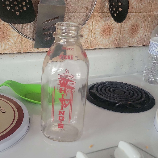 Glass milk bottle from Lieblang's Dairy, Trenton, New Jersey