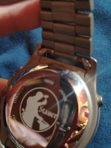 Stainless steel chronograph wristwatch with mesh bracelet by Stauer, model 19858, featuring Japanese movement