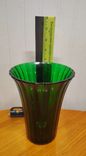 Emerald green glass vase model #1161 by Napco