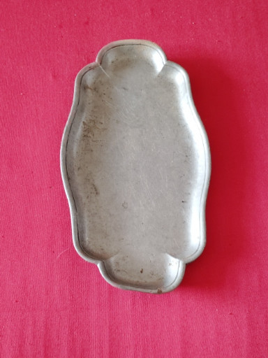 Zinntablett im Barockstil aus 95% Feinzinn (Etain-Pewter)