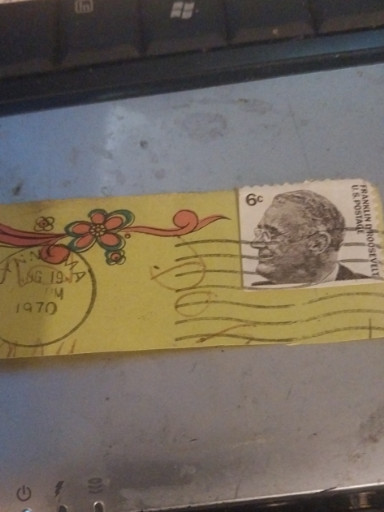 1970 postmarked envelope with 6¢ Franklin D. Roosevelt stamp