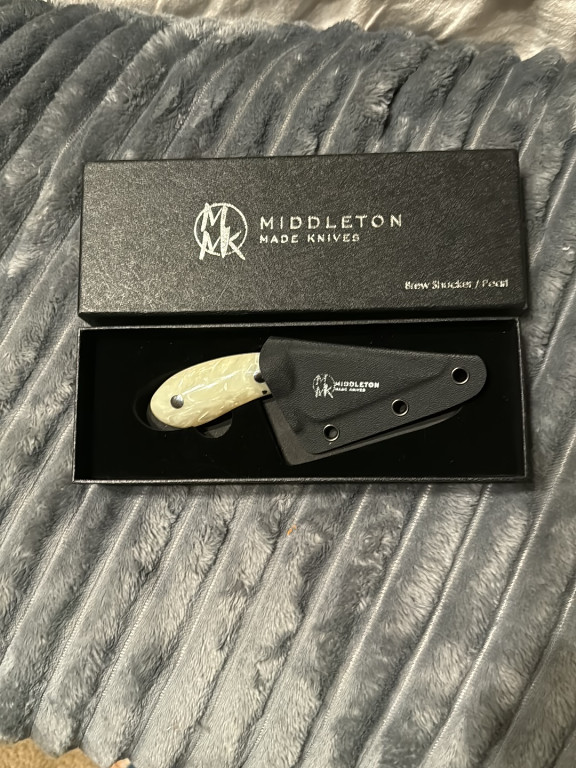 Middleton Made Knives Brew Skinner knife with bone handle