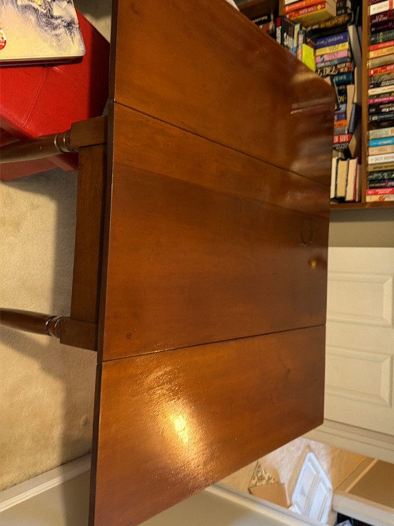 Cherry wood drop-leaf dining table