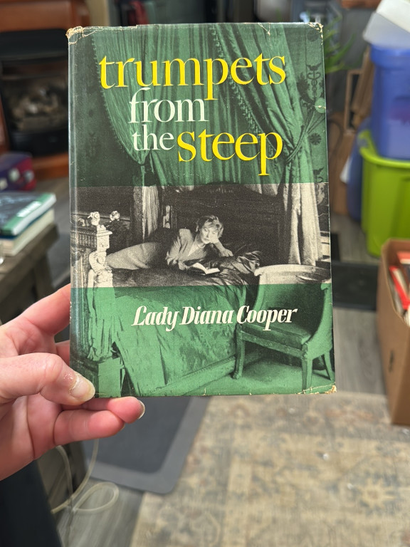 Hardcover book titled 'Trumpets from the Steep' by Lady Diana Cooper