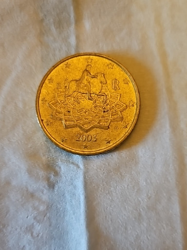 Moneta da 50 centesimi di euro italiana del 2003