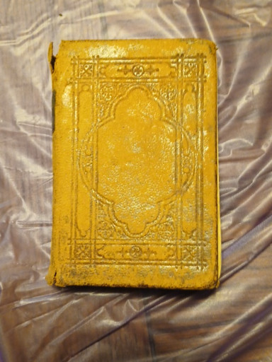 Leather-bound book titled 'Psalms and Hymns' from the German Reformed Church