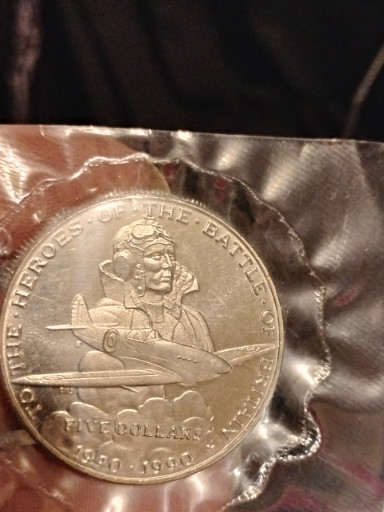 Copper-nickel commemorative coin titled 'The Heroes of the Battle of Britain' issued by the Marshall Islands