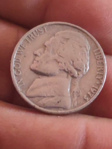 Moneda de cinco centavos Jefferson Nickel de Estados Unidos de 1973