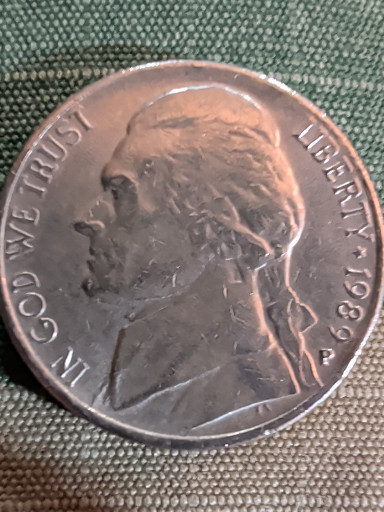 Copper-nickel coin, 1982-P Jefferson Nickel with Repunched Mint Mark (RPM), United States Mint