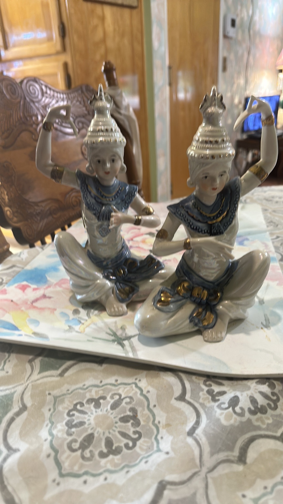 Porcelain figurines of Thai Temple Dancers