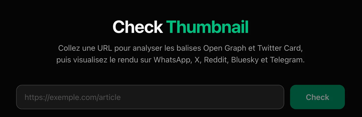 đŒïž CheckThumbnail â Parce quâon devrait pouvoir prĂ©visualiser une URL sans se faire racketter