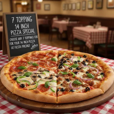 7 Topping 14 inch Pizza Special