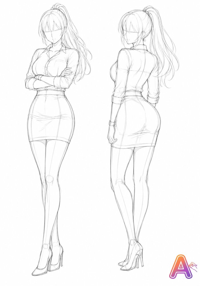 Olivia — official character of AnySketch Neo, artwork 16 of 42