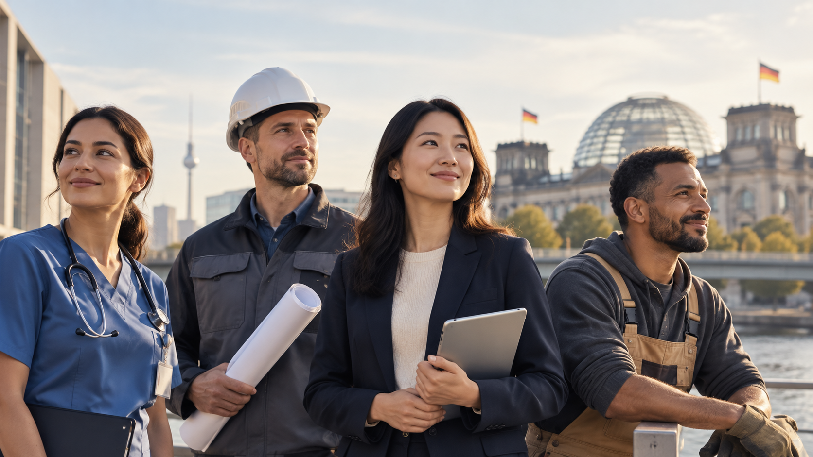 International professionals working in Germany amid a growing shortage of skilled workers