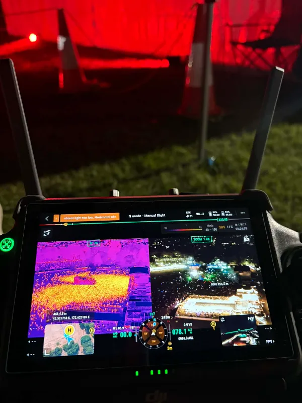 Thermal imaging for tethered surveillance