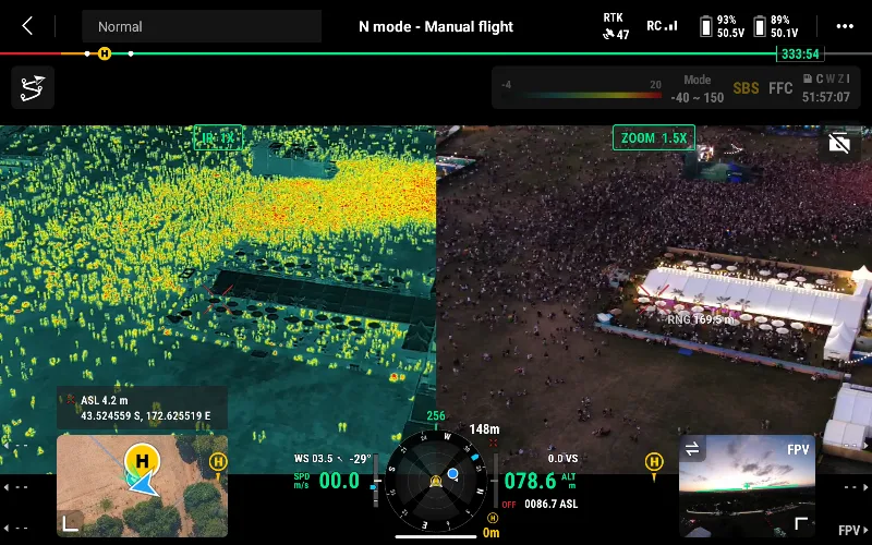 Thermal & RGB images from tethered surveillance