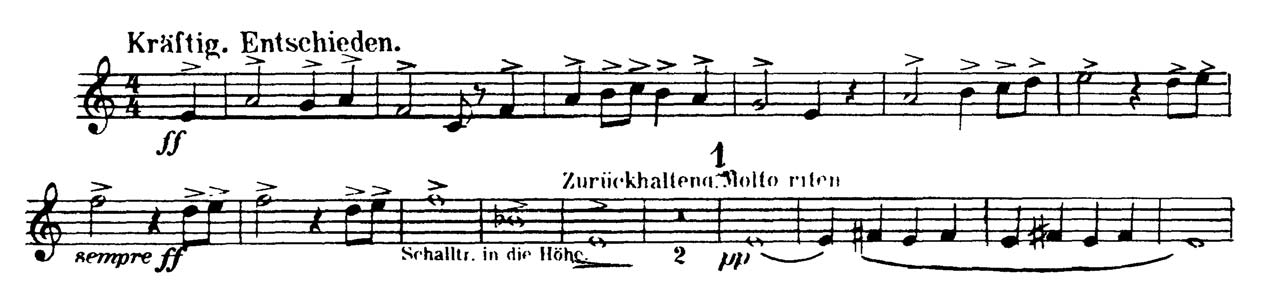 Mahler: Symphony No. 3, Mvt. I, mm. 1-11 for French Horn in F