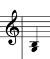 Major third between G and B