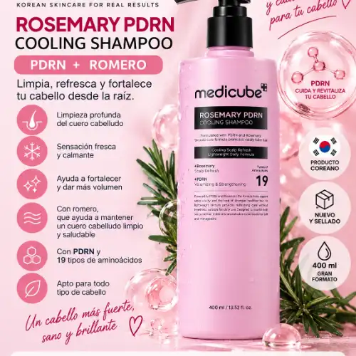 MEDICUBE ROSEMARY PDRN COOLING SHAMPOO 400 ml 🌿🇰🇷