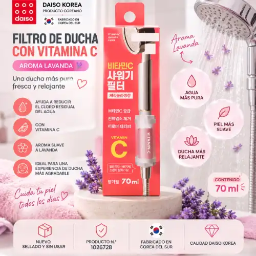 "FILTRO DE DUCHA VITAMINA C – LAVANDA 🇰🇷"