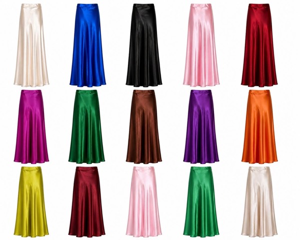 Jupe satin longue