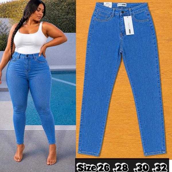 Jean femme taille haute skinny