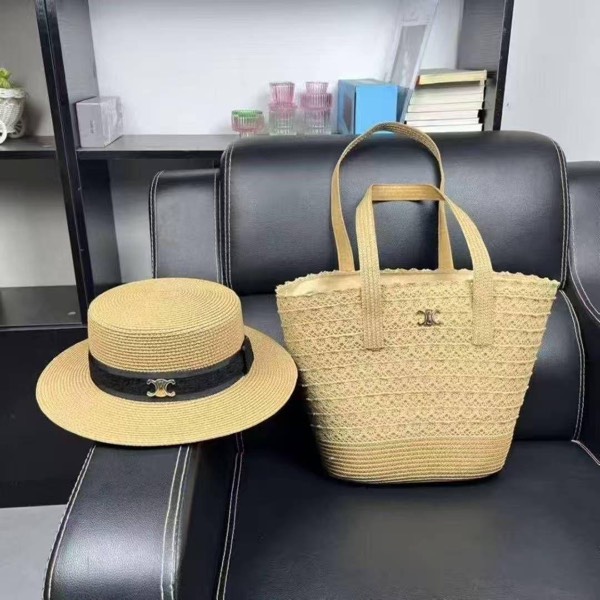 Sac femme paille — Chapeau canotier