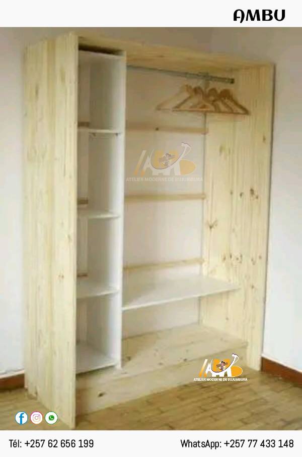 Placard en bois (Garde Robe) 1.40m.