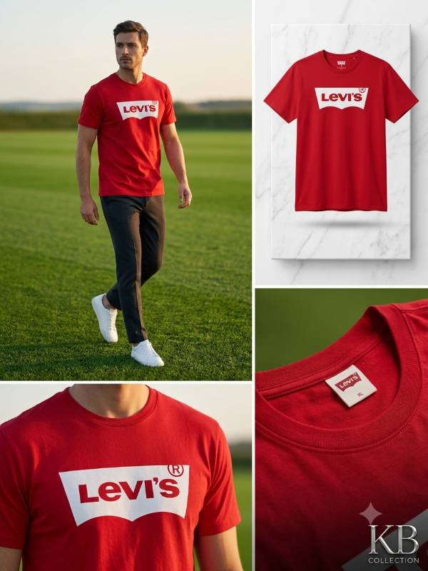 ✨ Levi's Red Cotton Tee