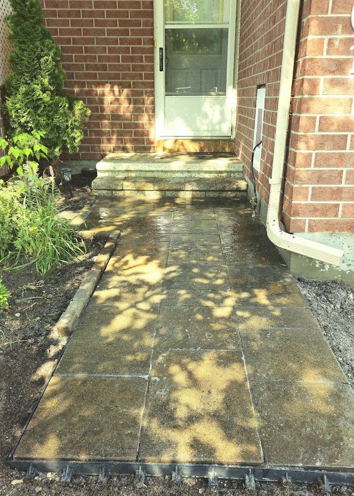 The same patio, freshly re-sanded and cleaned.