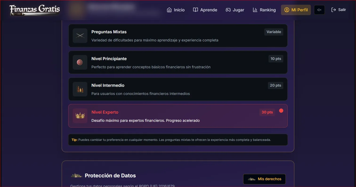 Imagen 4 del proyecto Finanzas Gratis - Gamificación Financiera con IA