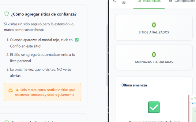 Imagen 7 del proyecto Brújula Security - Extensión Anti-Phishing Cripto