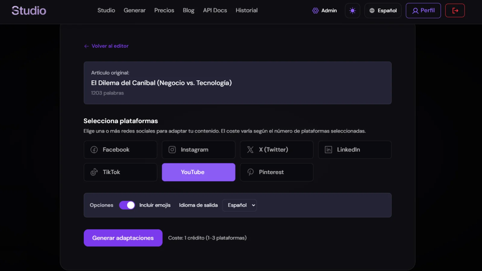 Imagen 11 del proyecto ApisDom Studio: Plataforma SaaS con Next.js 16, FastAPI y Claude Sonnet