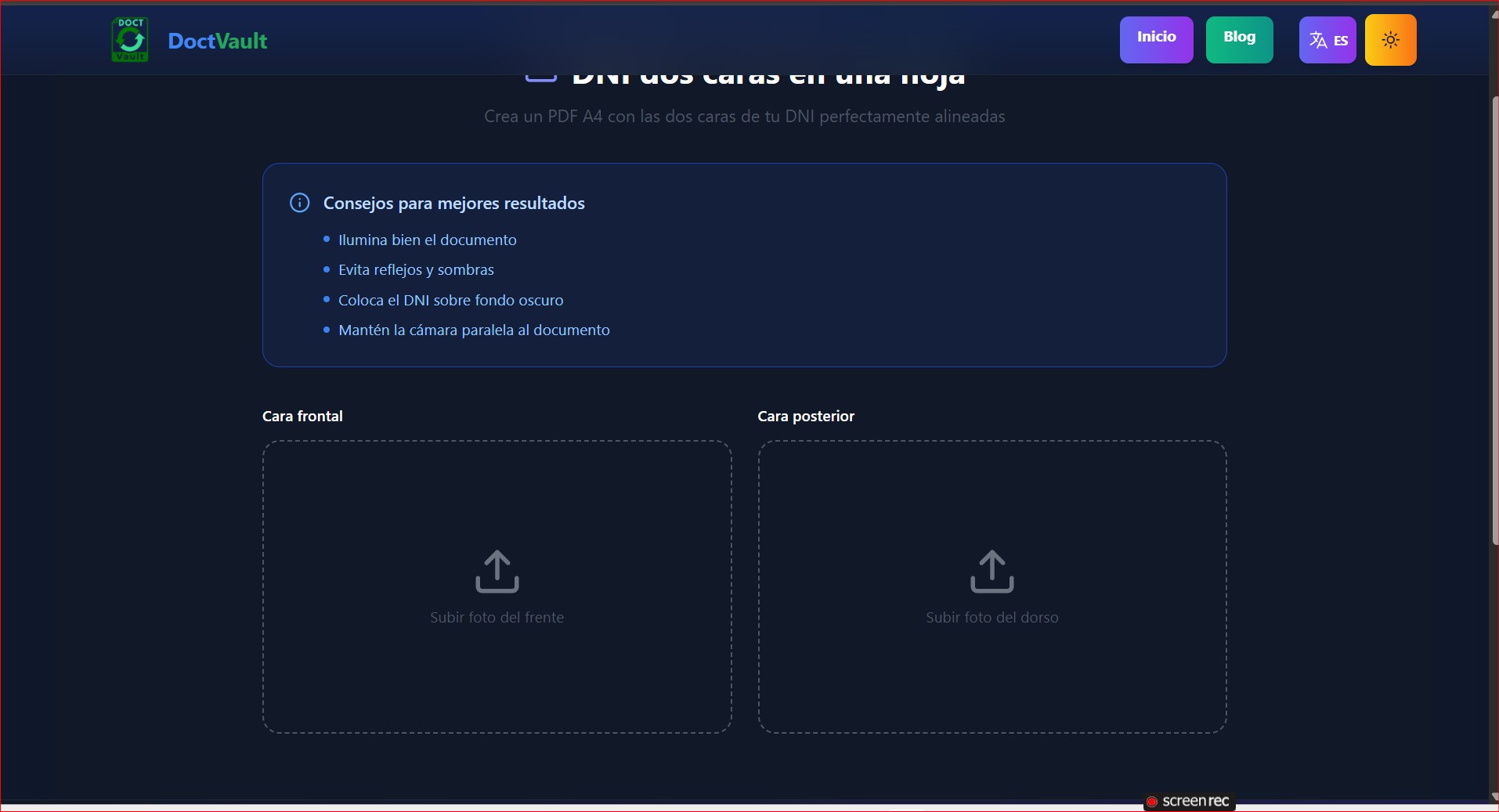 Imagen 9 del proyecto DoctVault — Plataforma Web de Procesamiento de PDFs en el Navegador