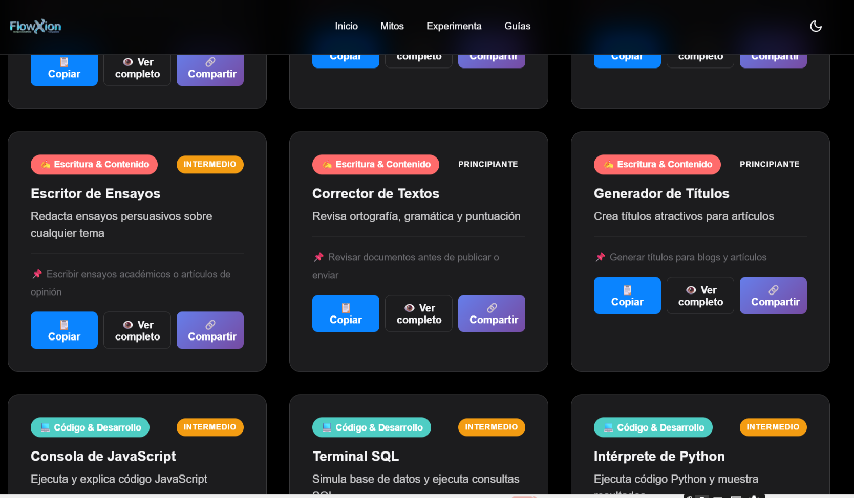 Imagen 2 del proyecto FlowXion - Plataforma Educativa de IA