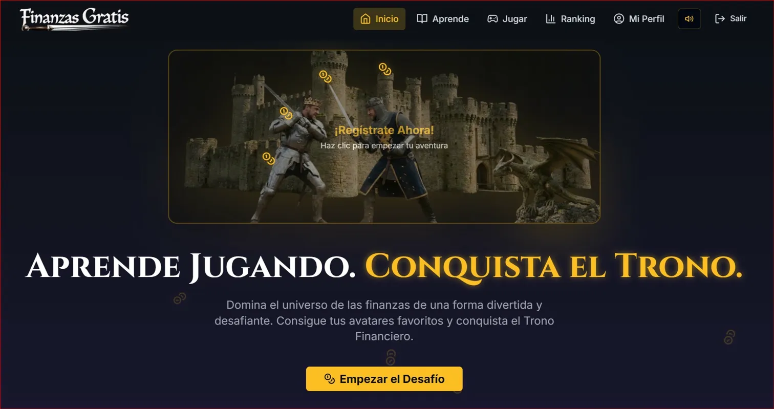 Imagen del proyecto Finanzas Gratis - Gamificación Financiera con IA