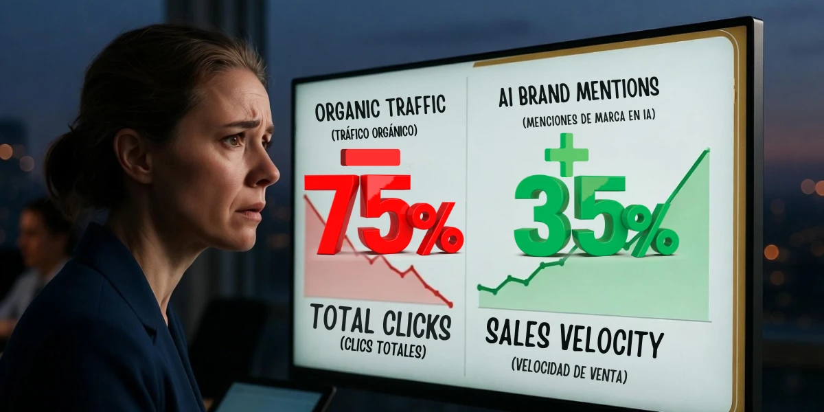Comparative diagram of the user journey in traditional search versus zero-click search in 2026