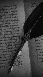 Letters like feathers