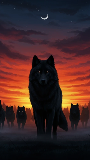 The Woman & The Black Wolf