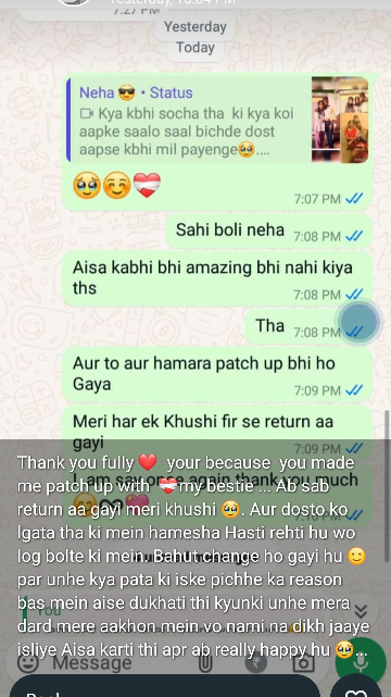 dosti me narajgi ki judayi ya milan