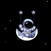 shinning moon at dark sky