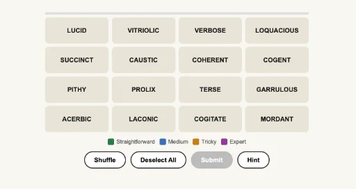 ACT Connections game