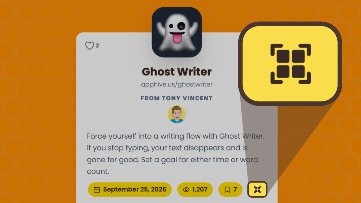 Link and QR Display button highlighted on info page