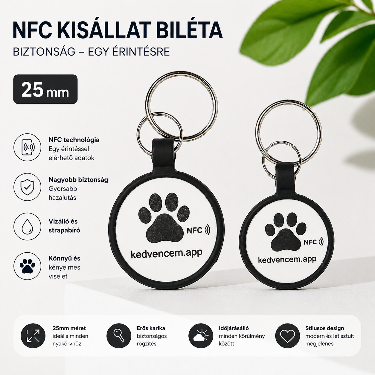 NFC Biléta - Fekete (Kicsi)