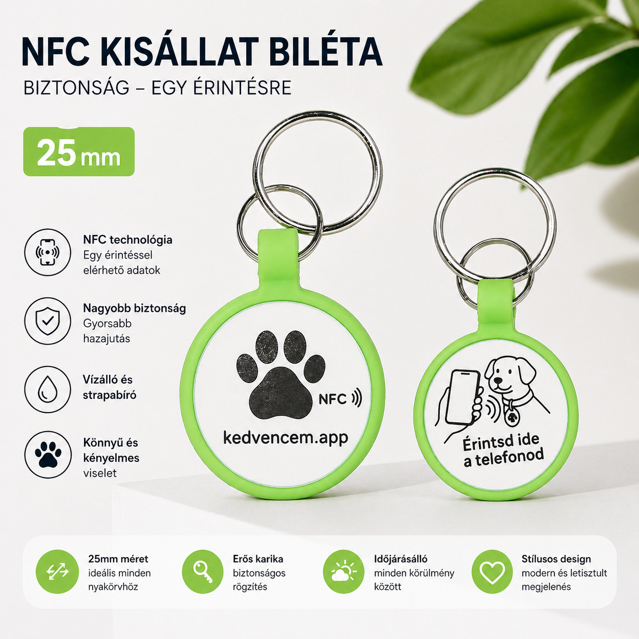 NFC Biléta - Zöld (Kicsi)