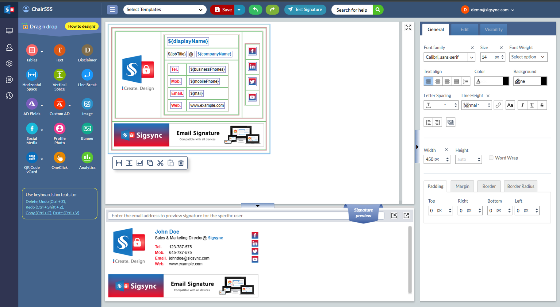 Sigsync Office 365 Email Signatures screenshot 2