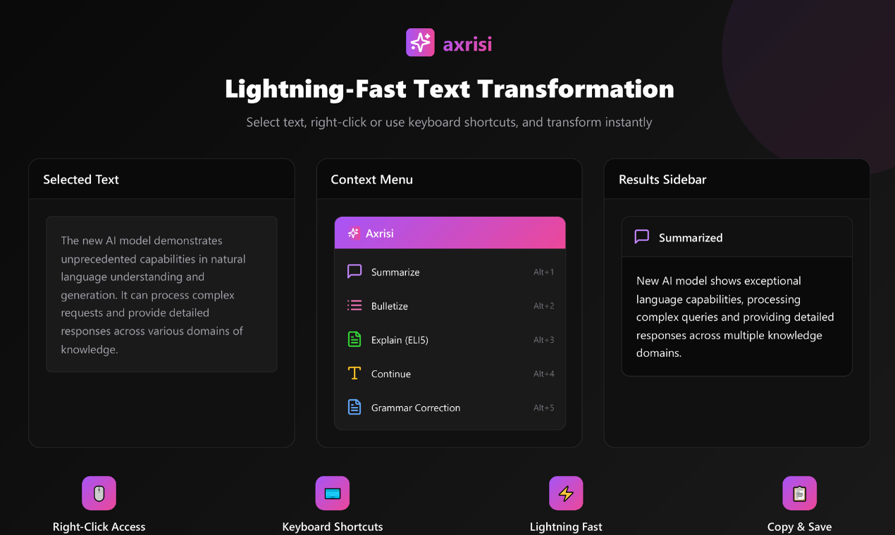 Axrisi - AI Browser Extension screenshot 3
