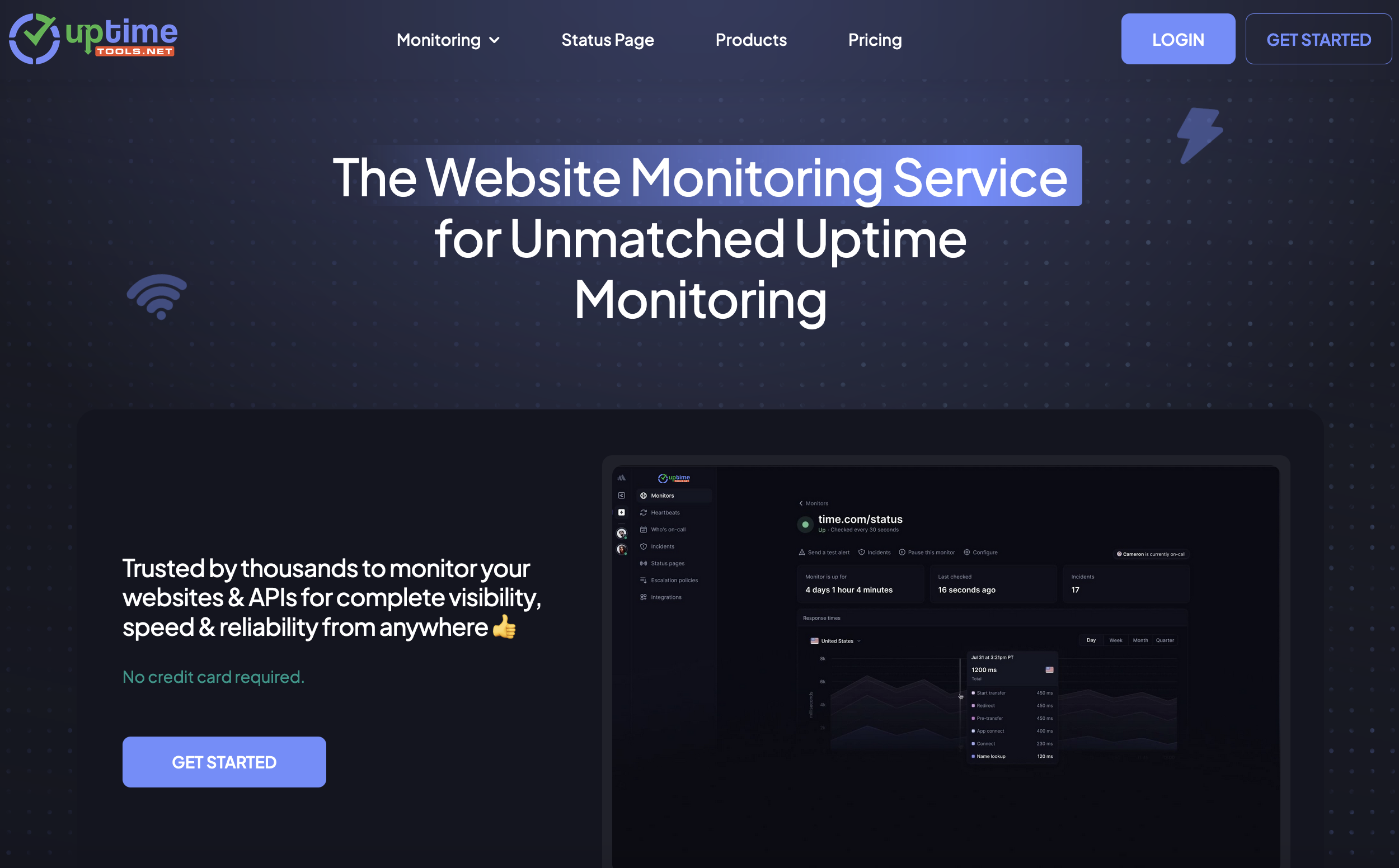 UpTimeTools - Main product screenshot